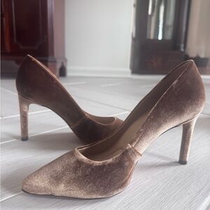 ANTONIO MELANI Velvet Tan Heels